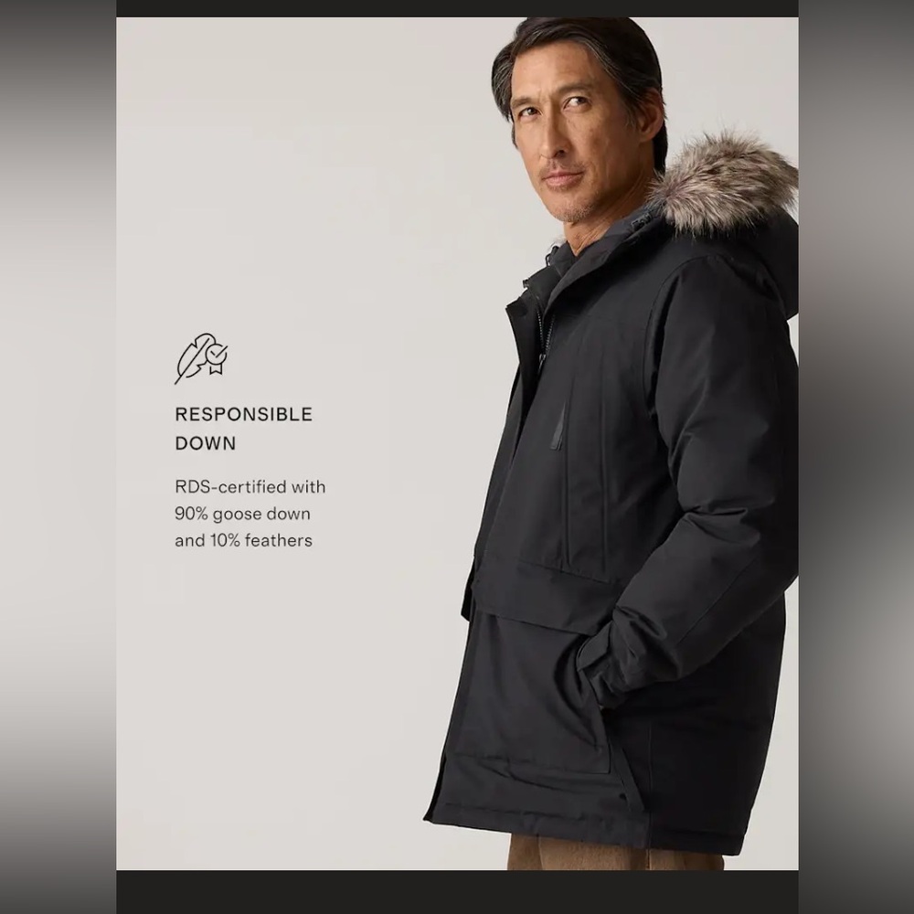 Quince men’s Responsible Down Hooded Parka Black
Outerwear M new with tags